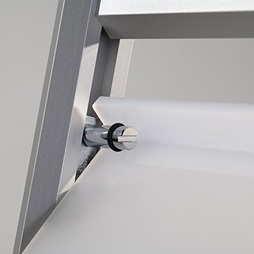 М & Т прикажува држач за брошура на countertop 2 ниво 1 x 8.5x11 инчи акрилна полица, сребрен алуминиумски профил со заглавие за рекламна