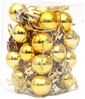 24 парчиња 2см Божиќен приврзок Минијатурна топка што виси декор Божиќни украси за дрво распоред Декоративни реквизити за домашна продавница