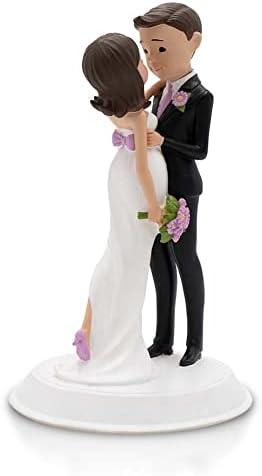 Дихтан Свадба Торта Блузи Невестата и Младоженецот - 6 х 3.5 Инчен Рака Насликани Торта Украси Г-дин И Г-Ѓа Фигурини-Поли Смола Невестата