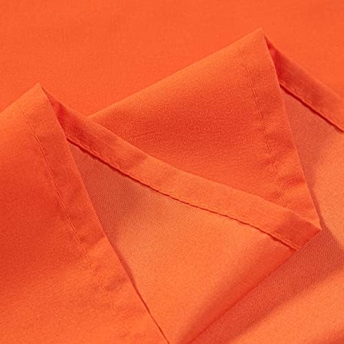 МАЈСКИ НАСЛОВНА 2пакувајте Портокалова Покривка за Маса 54х78 Инчи Правоаголна Крпа за маса за 8 Стапки Маса-Полиестерска Покривка За Перење