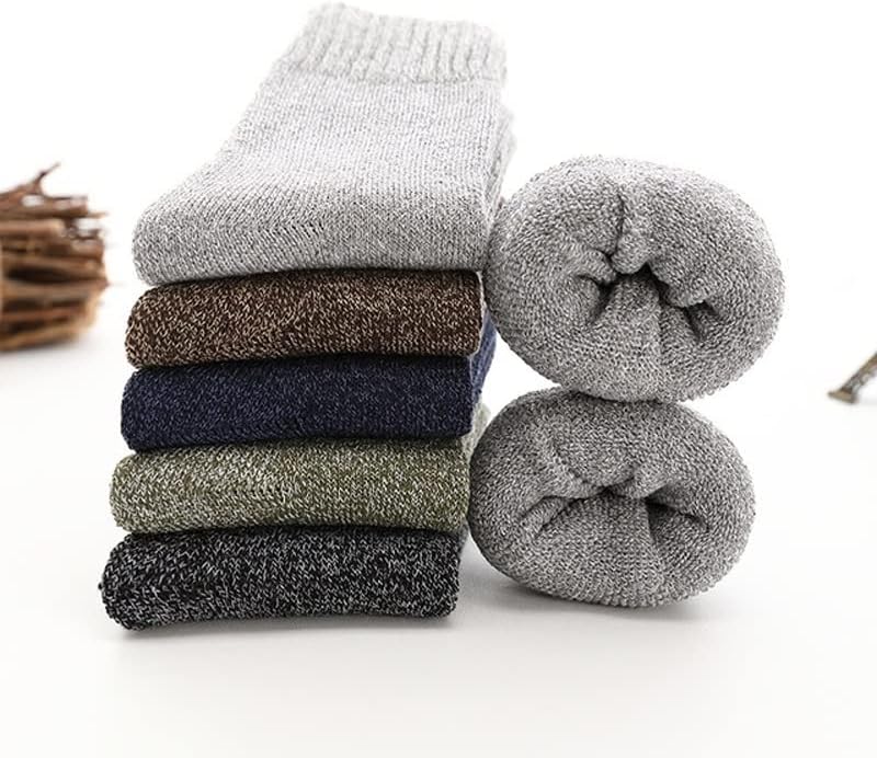 Seasd задебели волна чорапи мажи пешкир чуваат топли зимски чорапи памучни чорапи за човечка термичка големина