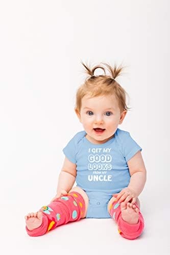 Добијте Го Мојот Добар Изглед од Мојот Вујко-Вингман-Смешен Симпатичен Ползавец За Новороденчиња, Едноделно Бебешко Боди