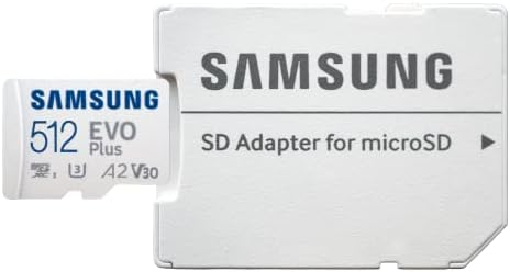 Samsung 512GB Evo Плус Микро SDXC Мемориска Картичка Работи Со Samsung Телефони A02s, A12, A02, A32 Галакси Серија c10 U3 Пакет
