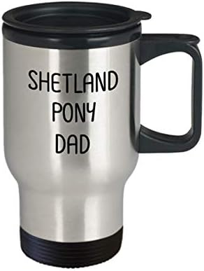 Шетланд Пони тато 14oz изолирани патувања за патувања смешни новини идеи за подароци за loversубители на коњи сопственици мажи жени