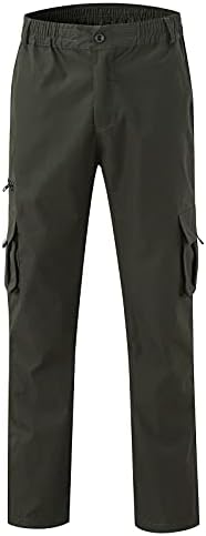 Менс карго панталони, 2023 летни мажи Алатка со цврста боја лабава лабава вклопување на половината џогер, пантолони со џебови со џебови