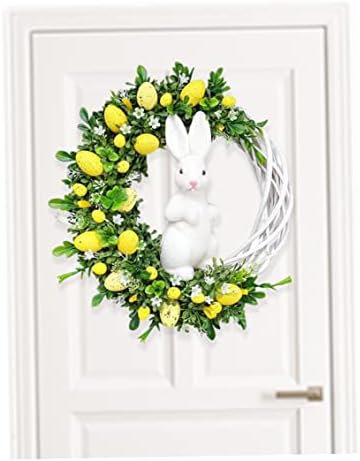 Еиофлија Велигденски венец зајаче од влезната врата украси Гарланд wallид што виси украс за зајаче Велигден Велигденска украс за украси за домашно