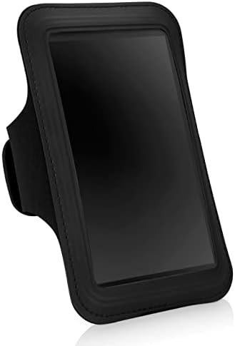 Case Boxwave Case компатибилен со Nokia C2 Tava - Спортски амбранд, прилагодлива амбалажа за тренинг и трчање за Nokia C2 Tava - Jet Black