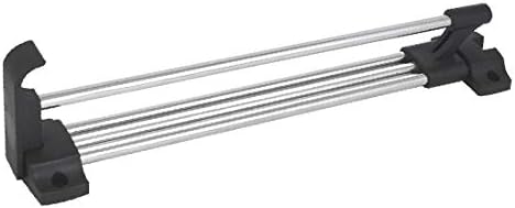 Облека за гардероба X-Ree Classer Hanger Metal Metal Повлечете ја шипката широко сребрена тон 300мм должина (Армарио Армарио Колгадор