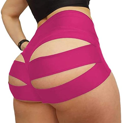 Womenенски женски отсечени високи половини од јога плен шорцеви за тренингот за кревање топли панталони