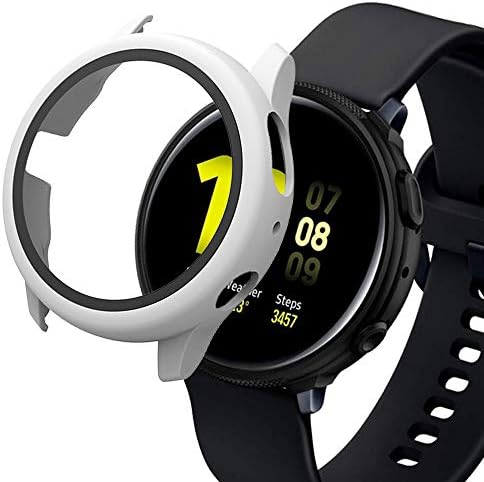 Miimall компатибилен со Galaxy Watch Active 2 40mm кутија со заштитник на екранот, анти-гребење шок-изобилен мат тврд капак и тврд