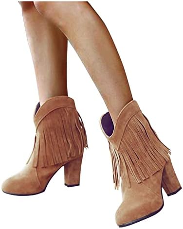 Чизми од аиху каубојска чизми за жени, везени рамни платфорни чизми чизми за глуждови зимски пумпи за жени