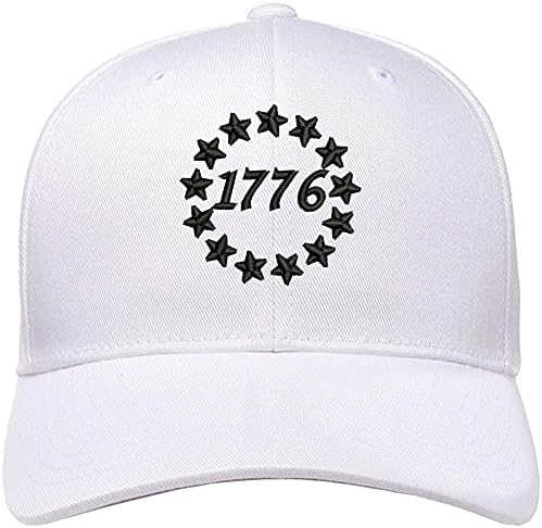 1776 Шапка Извезени Бејзбол Капа 13 Ѕвезди Бетси Рос Знаме тато Шапка Унисекс Одговара Со Метална Тока Назад