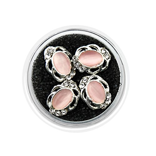 КАДС 4 парчиња бел лак за нокти камени налепници легури кристали Гел За Нокти Алатки За Снабдување со сјај на ноктите