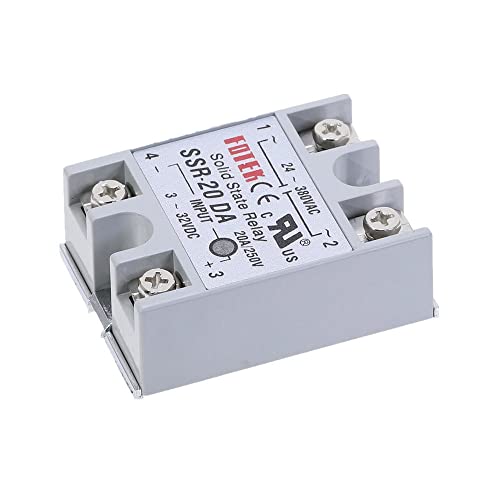 Solid State Relay SSR-20DA 20A всушност 3-32V DC до 24-380V AC SSR 20DA Реле за реле на цврста состојба на отпорност на цврста состојба