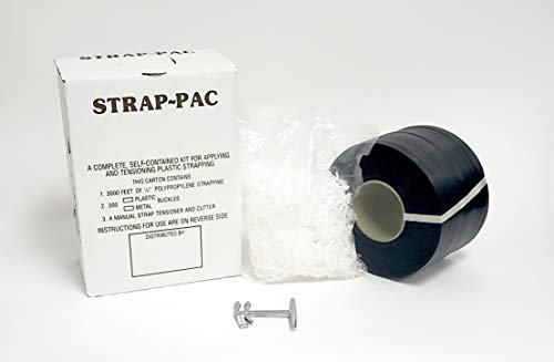 PAC STRAPT SP-P-каиш ПАЦ Пластичен комплет за капнување со пластични токи, 1/2 широка полипропиленска лента