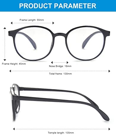 Плима Оптички 4 Пакет Очила За Читање За Жени Мажи-Сина Светлина Блокирање Компјутерски Читачи-Леснотија Заматен Вид &засилувач; Суви Очи