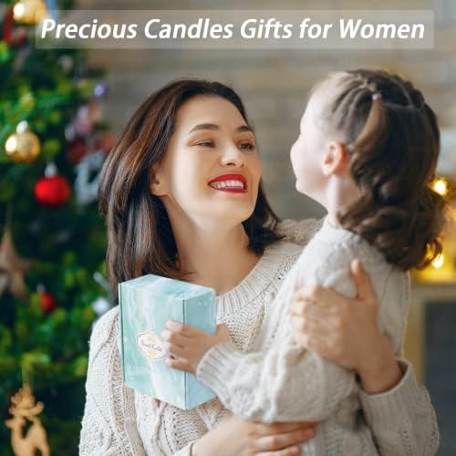 4 пакувачки миризливи свеќи Подароци за жени, Chfine 4.4oz соја восок преносни тегла свеќи со есенцијални масла за бања, ароматераписки