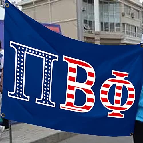 Се користи за PI бета phi 3 × 5ft Америка знаме со четири месинг громи сина позадина двојно бод за декорација на банер