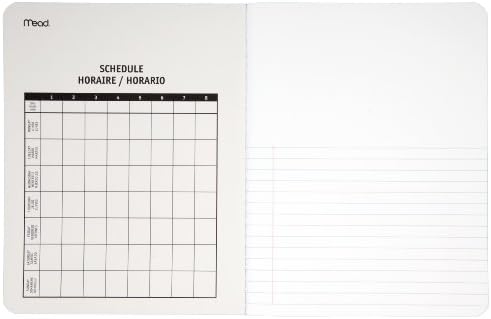 Книга/тетратка за композиции на мед, широка управувана хартија, 100 листови, 9-3/4 x 7-1/2, црна