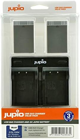 Пакет со вредност Jupio со 2x PS-BLS5/PS-BLS50 7.2V 1210mAh литиум-јонска батерија и USB двоен полнач