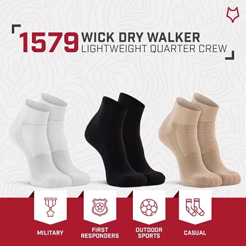 Fox River Wick Dry Walkerенски атлетски екипаж чорапи со лесни спортови чорапи за жени со ткаенина за влага за влага