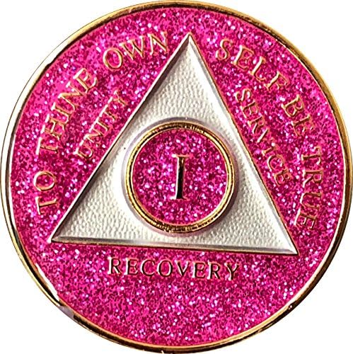 1 Година Med Медалјон Сјајот Розова Три-Плоча Чип