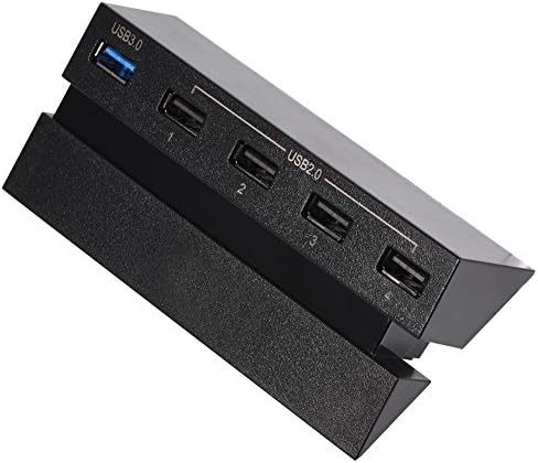 УСБ -Сплитер со голема брзина на Dauerhaft, посветен на USB -центар, додаток за игри, за конзола за игри PS4, компатибилен со PS4 Конзола за