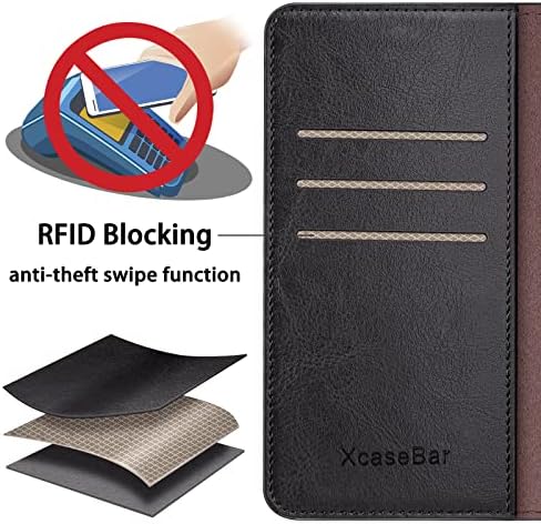 XcaseBar За google Pixel 7 pro паричник случај со rfid blocking_ Држач За Кредитна Картичка, Flip Фолио Книга pu Кожа телефон случај
