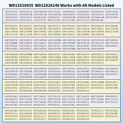 Пакет на WD12X26146, WD12X10435, AP6989036 Долниот тркало за ролери на Dishrack компатибилно со GE WD28X27241, WD12X10438, WD12X10439, WD12X10446