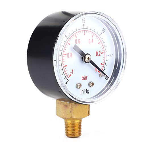 Дигитален индустриски вакуумски мерач, мерач на вакуум притисок исполнет со нафта, 1/8 BSPT дно за поврзување за водно водно масло