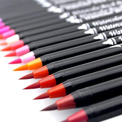 Lxxsh 120 бои Акварел пенкала Поставете двојна четка за четка за четка за цртање на сликање калиграфија за уметност