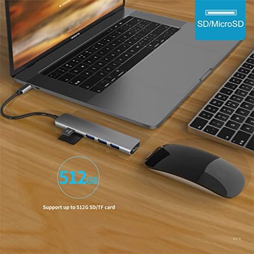 ASUVUD USB 3.1 Тип-C Центар За Адаптер 4K Thunderbolt 3 USB C Центар со Центар 3.0 TF Sd Читач Слот