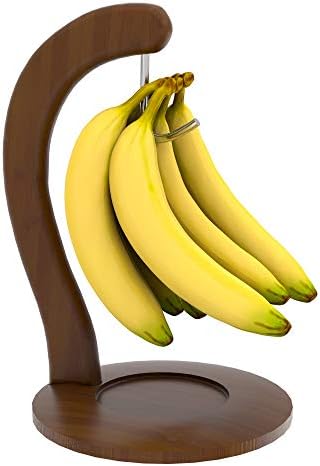 Закачалка за Банана руичанг Држач За Бамбус Држач-Цврст Дисплеј со Кука За Дома Или Бар, Складирање Овошје На Работната Површина,Орев