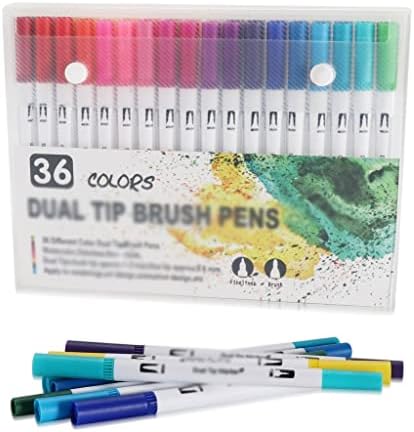 ZSEDP 36/48/72 бои акварели уметнички маркери Поставете четка пенкало со двојно врв фининер за цртање на канцелариски материјал за боење манга