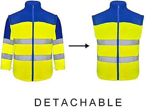 LOVPOSNTY 3 во 1 рефлексивна јакна 10 џебови градежни јакни ANSI класа 3 Зимски работни јакни за мажи