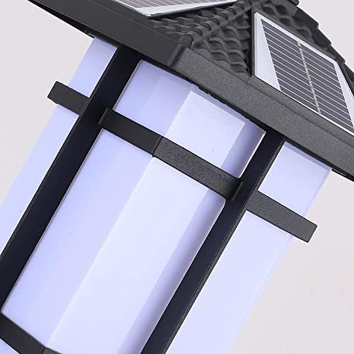 Zeelyde Post Lights Надворешно, нов кинески стил соларна пол -ламба Вила ограда Двор, столб за ламба, отворена градина водоотпорна