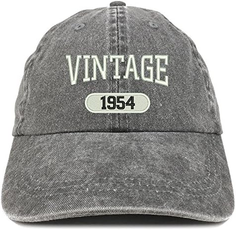 Трендовски продавница за облека Гроздобер 1954 година извезена 69 -ти роденден мека круна измиена памучна капа