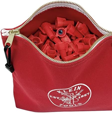 Клајн алатки 5539yel zipper торба, торбичка за алатки за платно е торбичка за потрошен материјал од 10 инчи за складирање на