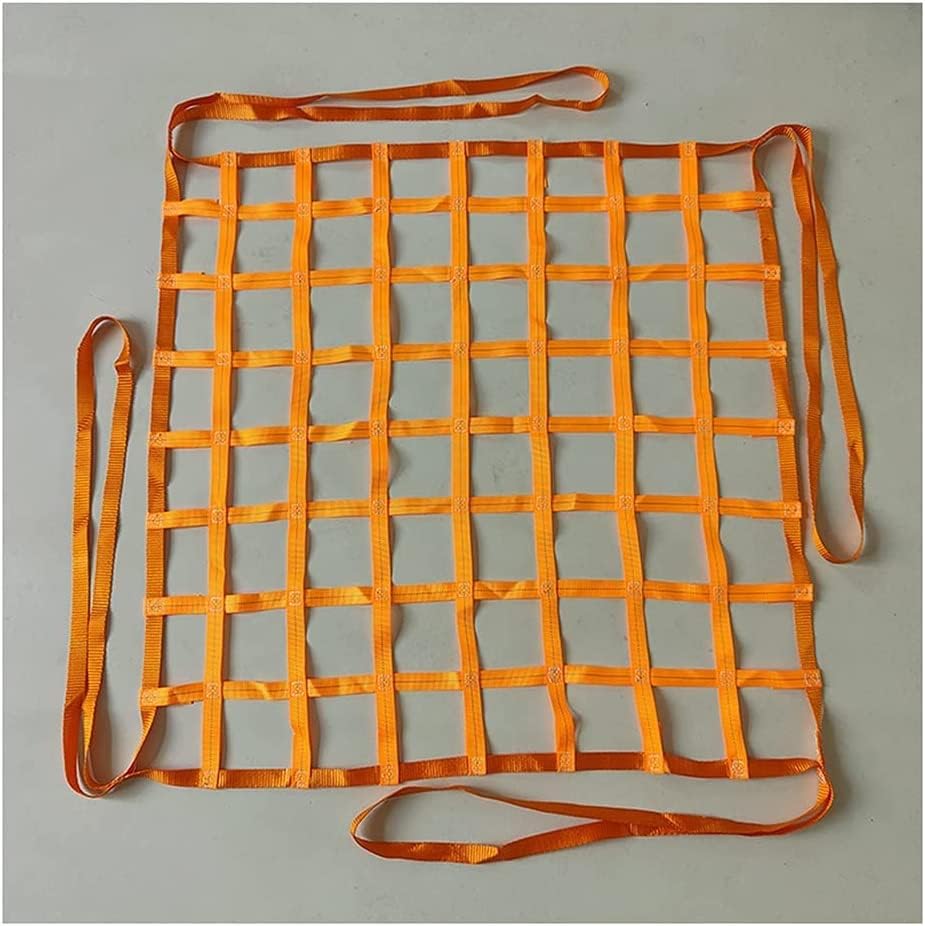 Безбедносна лента за кревање на карго со голема големина 2mx2m 10 см квадратни решетки рамна најлонска прашка за кревање мрежа, вчитување