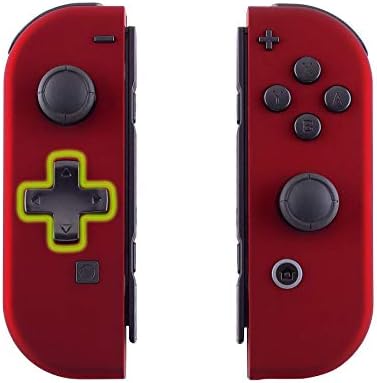 Екстремерна црвена црвена обвивка за куќиште со oyојкон со целосни сет копчиња за Nintendo Switch, замена на лична плоча за Nintendo Switch Dock-Док