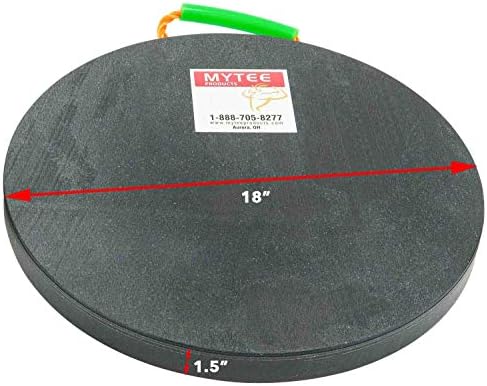 Mytee производи Round Outrigger Pad 18 дијаметар, дебелина од 1,5, 50,000 lbs WLL, RV приклучоци | Влошки за стабилизатор на кран приколка