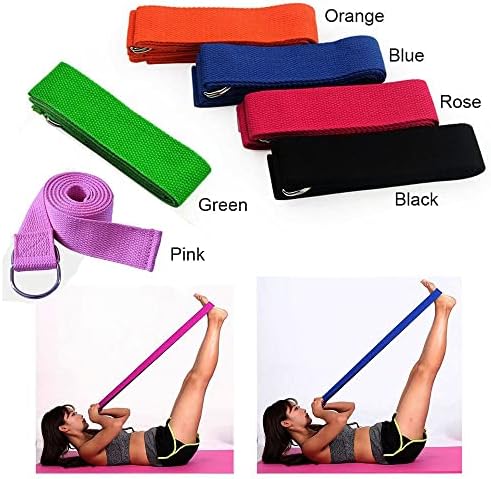 5 парчиња за истегнување на јога, прилагодлива вежба за вежбање со јаже ленти за жени фитнес додатоци