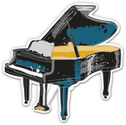 GT Graphics Express Grand Grand Piano Musicical Classical Music - 3 Винил Налепница - За лаптоп за автомобили I -PAD Телефон Хард капа - водоотпорна