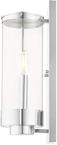Livex Lighting 20722-05 Hillcrest - Два светлосен wallиден фенер, полирана хромирана завршница со јасно стакло