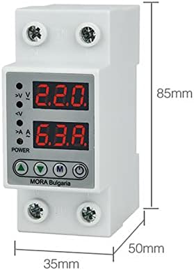Bholsa Digital прилагодлив преку и под напон заштитник со двојна дисплеј 40A 63A 230V DIN Rail Reley Repare Limit преку тековната заштита