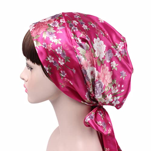 Supvox Cheme Heamber Turbans Turbans свилена цветна шема на главата шамија на главата на главата капакот на капакот за жените