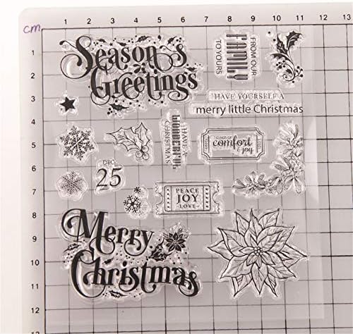 Среќна Божиќна сезона поздрав снегулки Бери гранки Снегулка јасни марки за божиќни картички со што декорацијата ги прави јасни