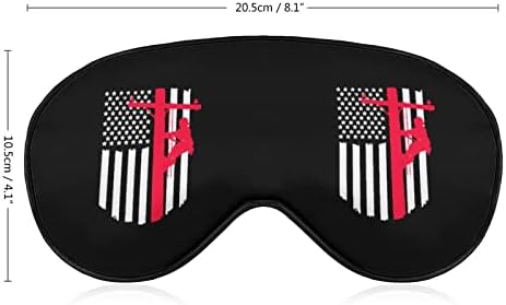 Линеман американска црвена линија знаме мека маска за очи Ефективно засенчување маска за засенчување удобност слепило со еластична лента за
