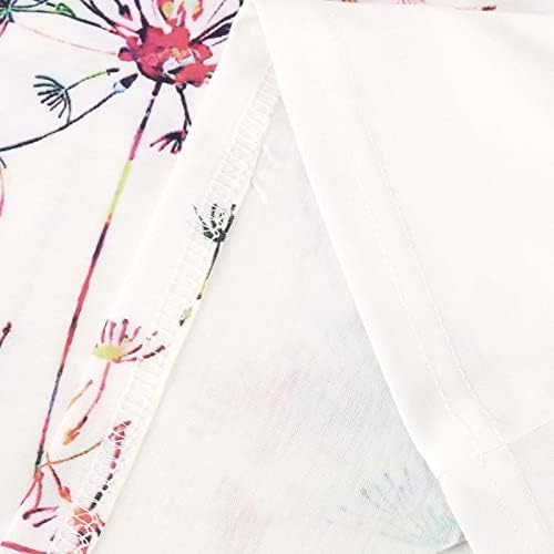 Краток ракав 2023 Облека модна памучна екипаж на екипажот Обичен врвен кошула за девојки Флорална графичка врвна есен лето дама Е2 Е2 Е2