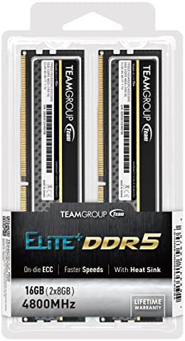 TeamGroup Elite Plus DDR5 16GB 4800MHz PC5-38400 CL40 Неисправен не-ECC 1.1V UDIMM 288 PIN DESKTOP MEMORY MODULE RAM-TPBD516G4800HC40DC016